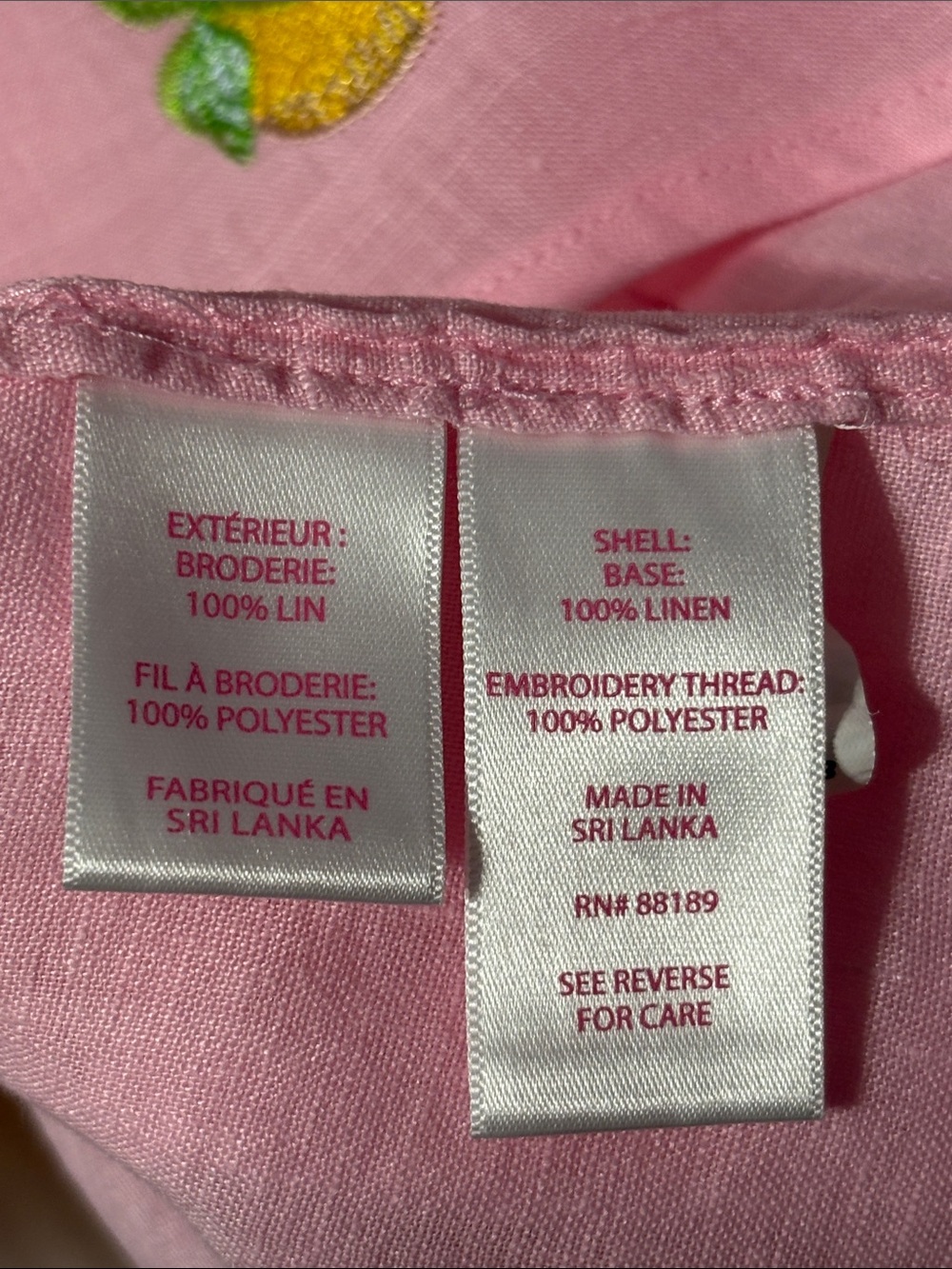 Lilly Pulitzer Conch Shell Pink Happy Hour linen top - Picture 3 of 5